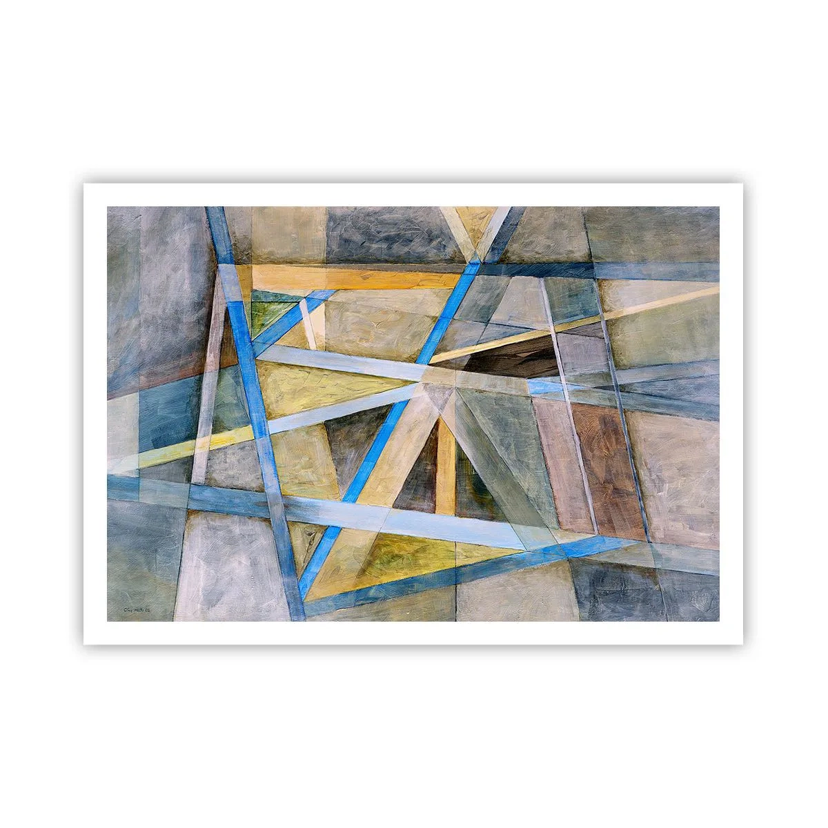 Affisch - Rakt fram eller diagonalt? - 100x70 cm