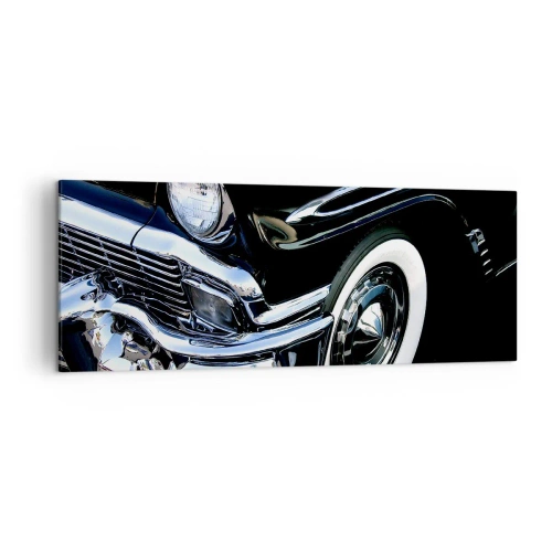 Canvastavla - Bild på duk - Klassik i silver, svart och vit - 140x50 cm