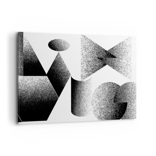 Canvastavla - Bild på duk - Vinklar och ovaler - 120x80 cm