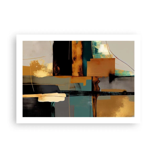Affisch - Abstraktion - ljus och skugga - 70x50 cm