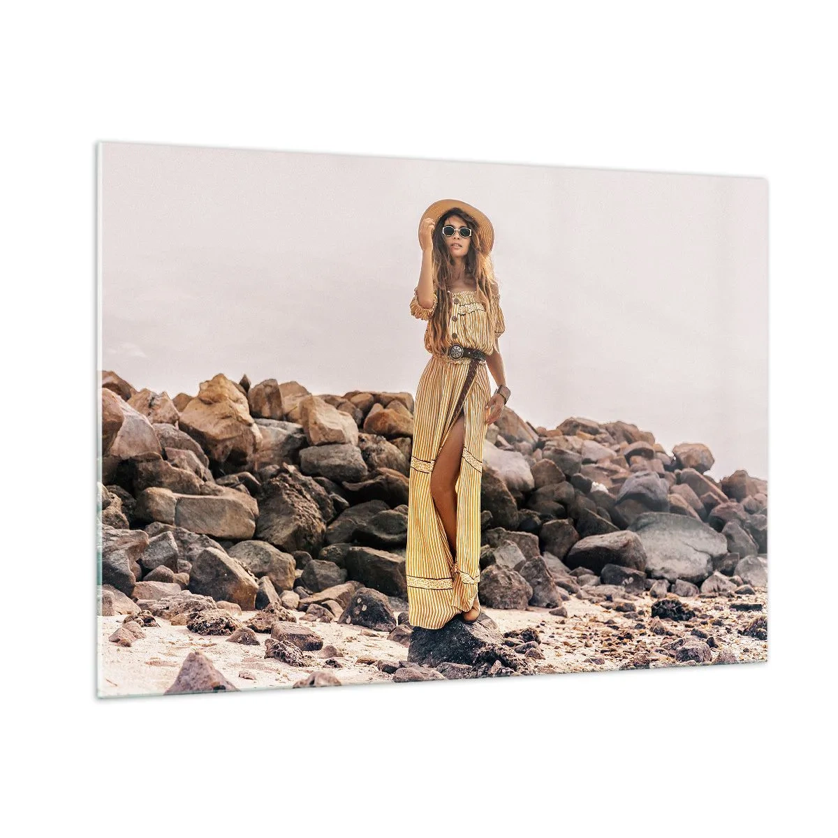 Glastavla - Bild på glas - Stenarnas magi - 100x70 cm