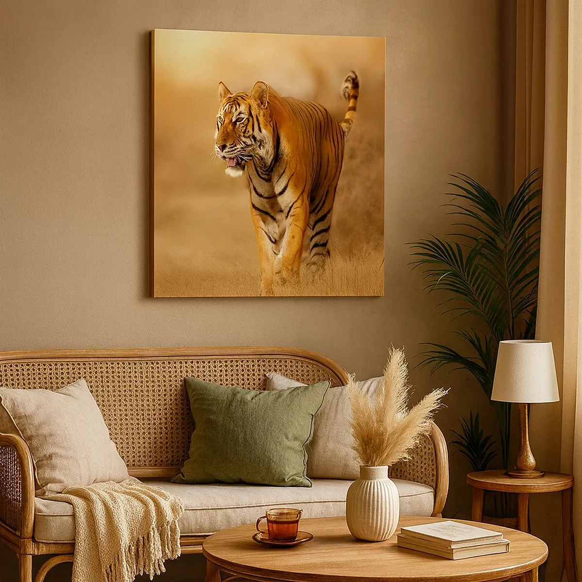 Canvastavla - Bild på duk - Före attack - 30x30 cm