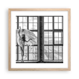 Affisch i ram av ljusek - Änglarnas stad? - 40x40 cm