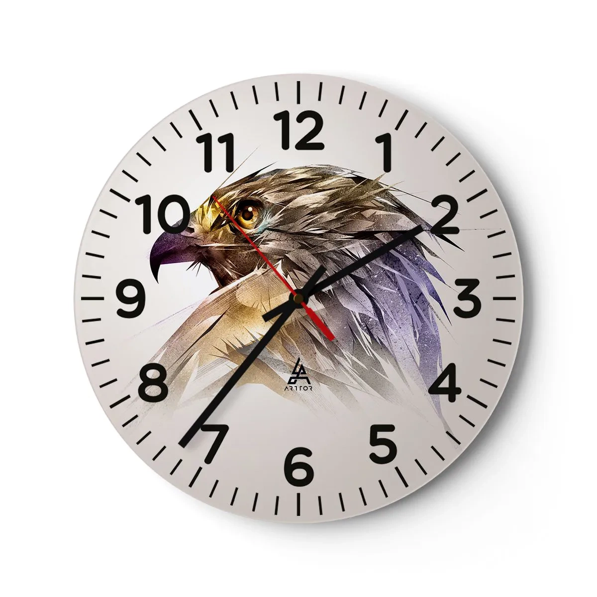 Väggklocka - Klocka på glas - En kämpes porträtt - 30x30 cm