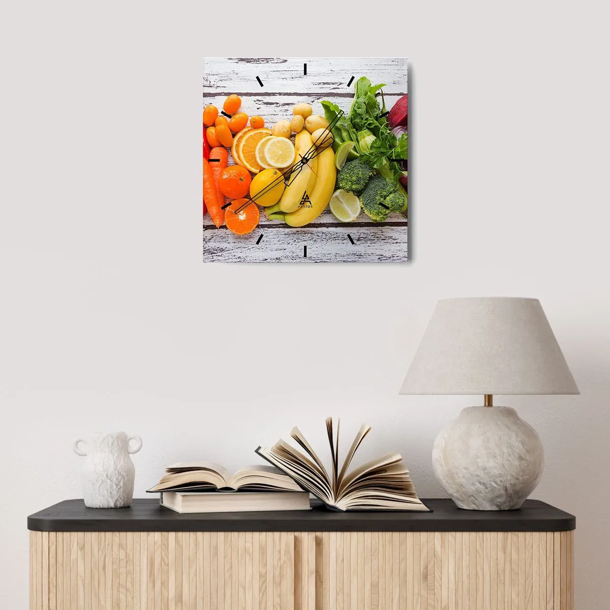 Väggklocka - Klocka på glas - Räcker det inte? - 40x40 cm