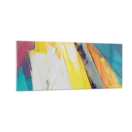 Glastavla - Bild på glas - Världens anatomi - 100x40 cm