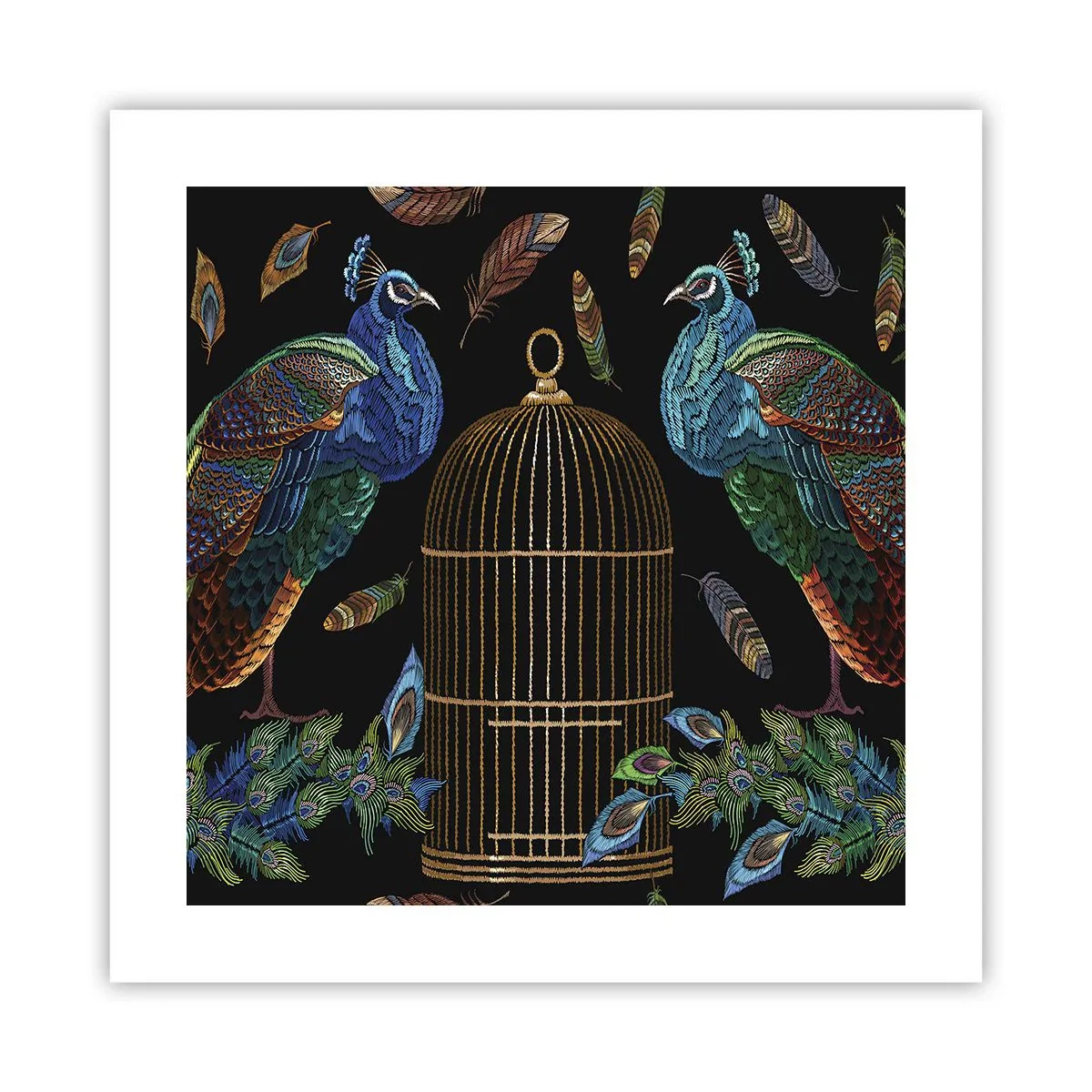 Affisch - I kungliga kläder - 40x40 cm