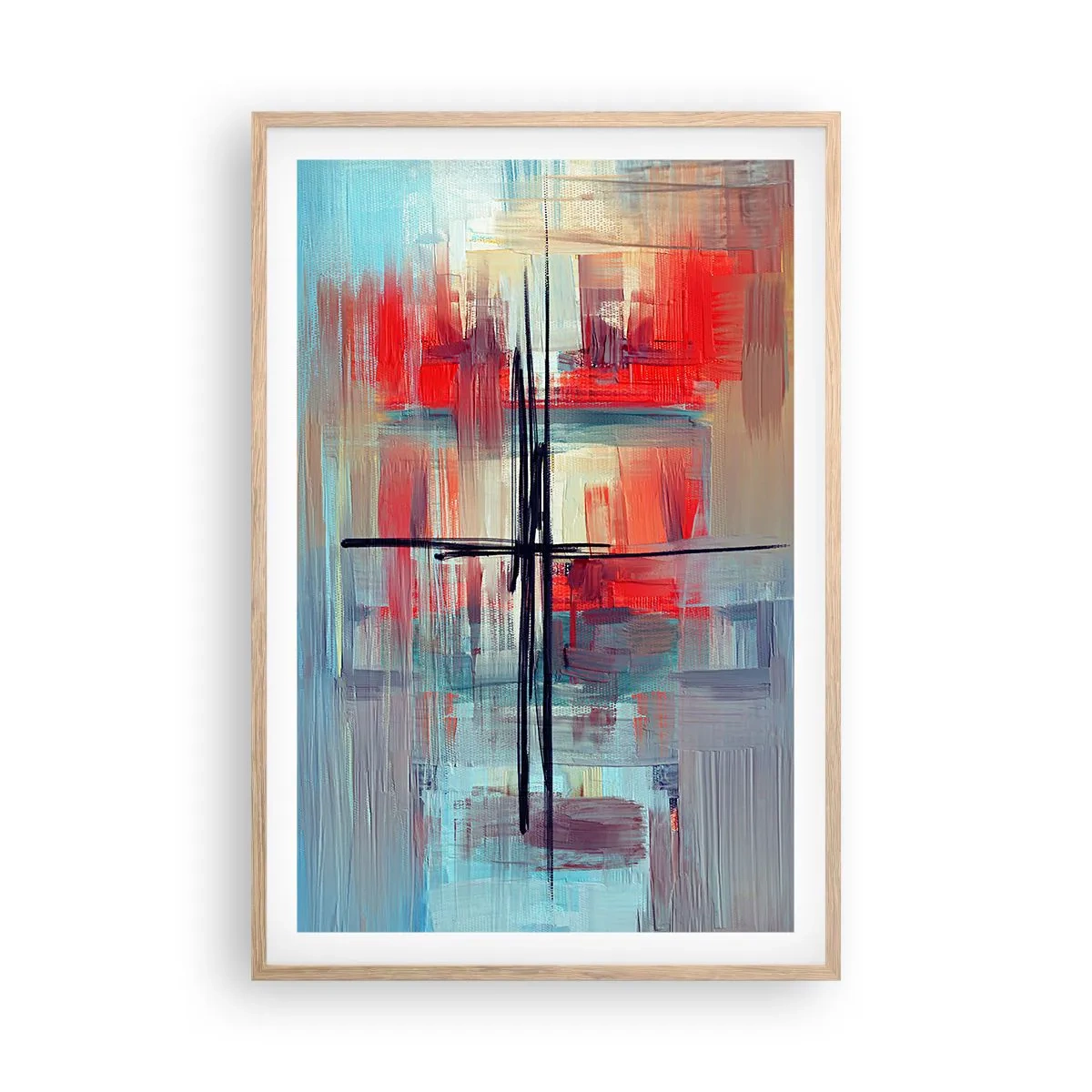 Affisch i ram av ljusek - Landskap i en okänd dimension - 61x91 cm