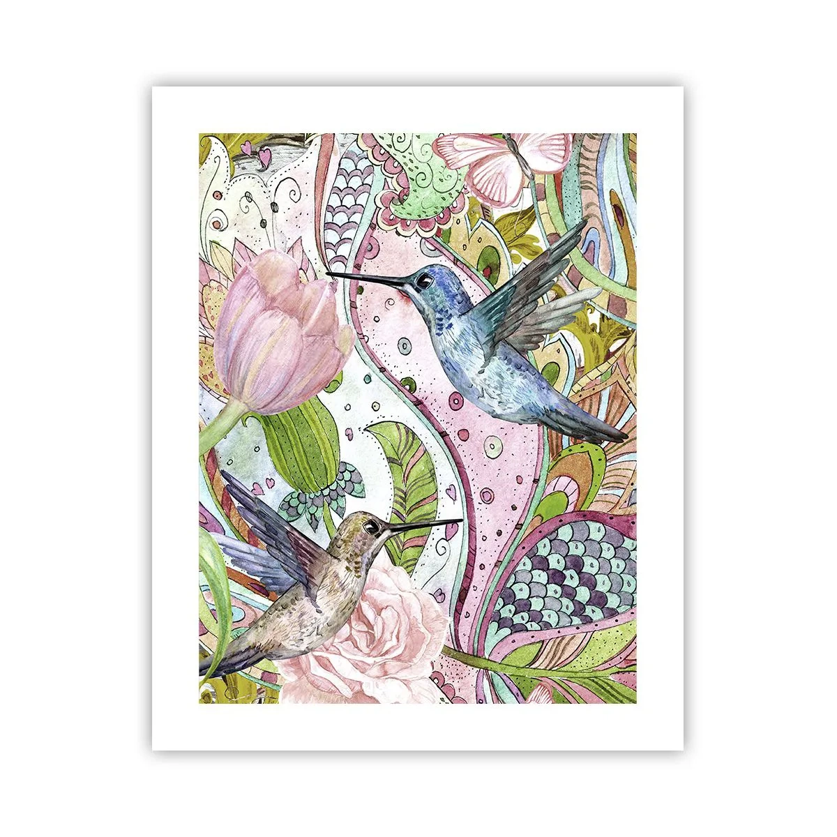 Affisch - Inbäddade i klätterväxter - 40x50 cm