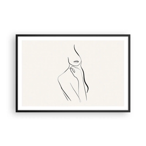 Affisch i svart ram - Melankolins våg - 91x61 cm