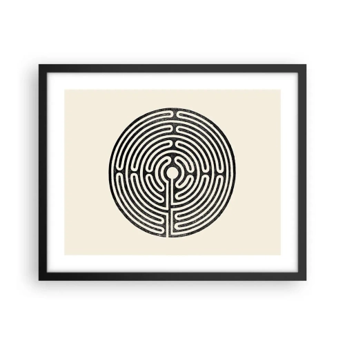 Affisch i svart ram - Mystisk ordning - 50x40 cm