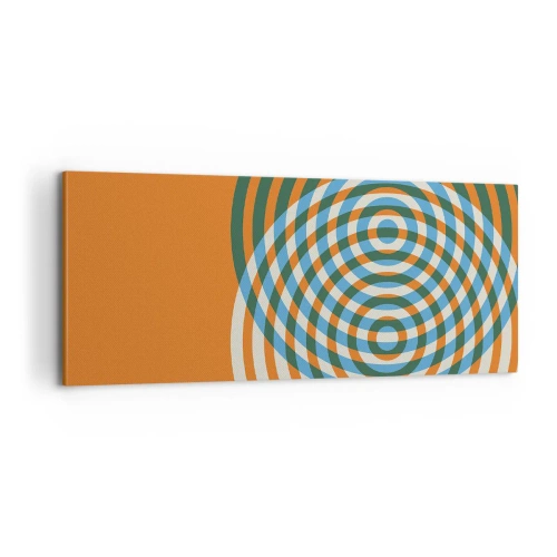 Canvastavla - Bild på duk - Abstrakt cirkulär variation - 100x40 cm