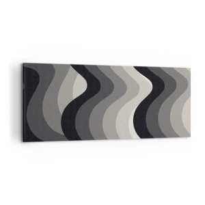 Canvastavla - Bild på duk - Våg efter våg - 100x40 cm