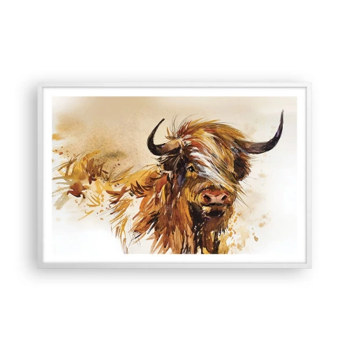 Affisch i vit ram - Jägarens dröm - 91x61 cm