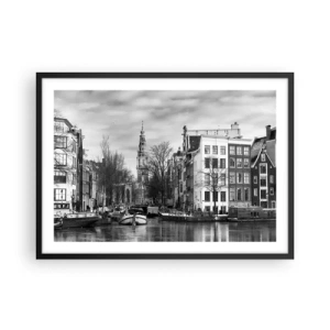 Affisch i svart ram - Amsterdam stämning - 70x50 cm