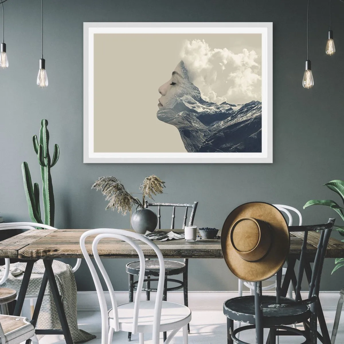 Affisch i vit ram - Elementens skönhet - 70x50 cm