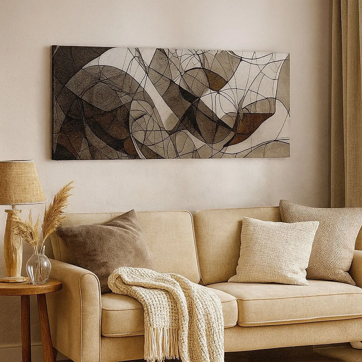 Canvastavla - Bild på duk - Cirkulation av jordens färger - 100x40 cm