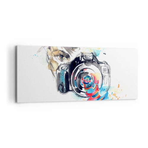 Canvastavla - Bild på duk - I objektivets öga - 100x40 cm