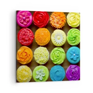 Canvastavla - Bild på duk - Alla olika - alla goda - 60x60 cm