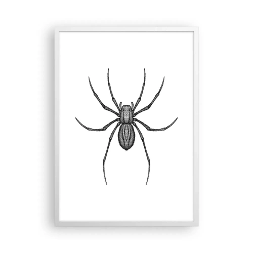 Affisch i vit ram - Oroväckande precision - 50x70 cm