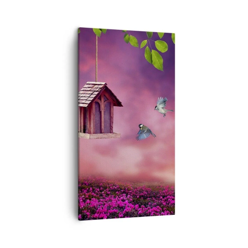 Canvastavla - Bild på duk - Inbjudan till middag - 45x80 cm