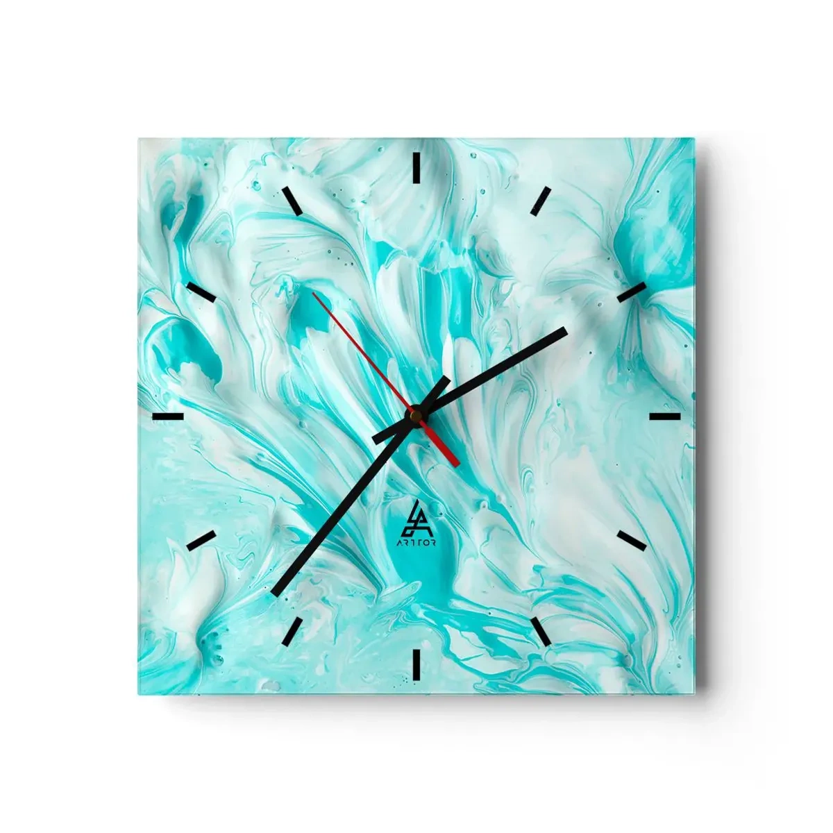 Väggklocka - Klocka på glas - Alltid tillsammans - 30x30 cm