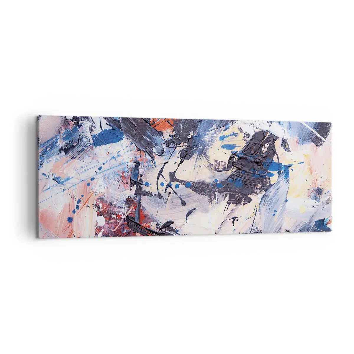 Canvastavla - Bild på duk - Abstraktionen galna dans - 140x50 cm