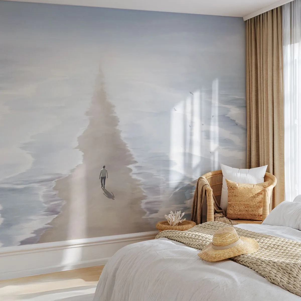 Fototapet Standard Eco - Ljus framtid - Hav, Ljus, Strand - 500x350 cm