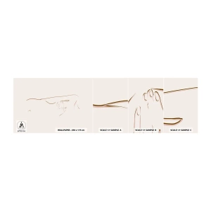 Provbit av självhäftande fototapet Deluxe Sticker - Begärans form - Abstraktion, Grafik, Bit - 100x30 cm