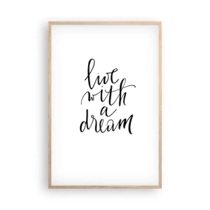 Affisch i ram av ljusek - Of course - 61x91 cm