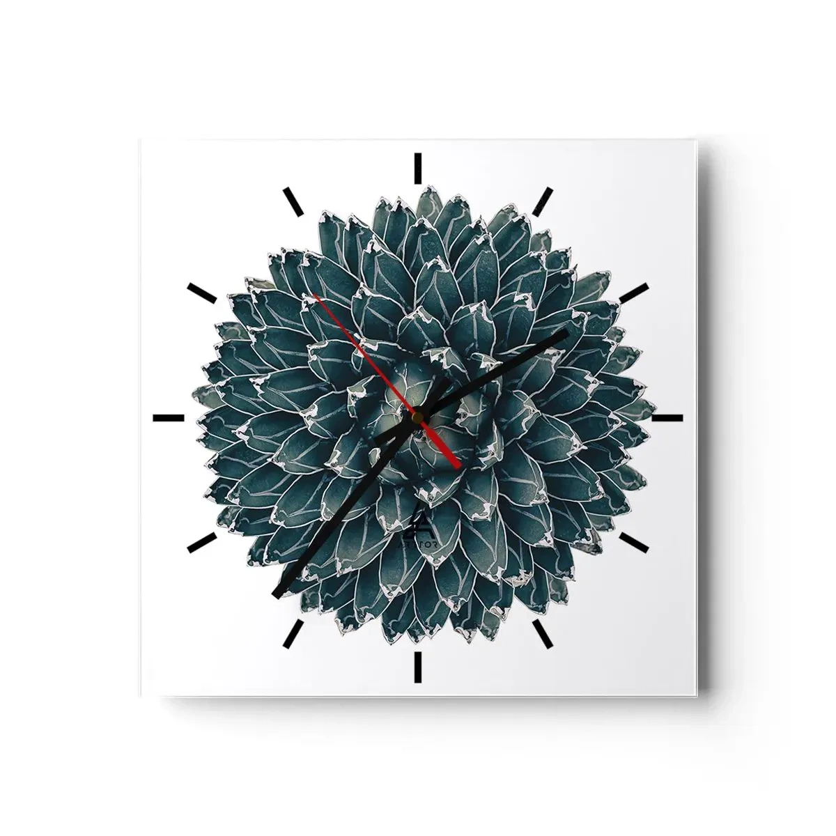 Väggklocka - Klocka på glas - Öknens stjärna - 40x40 cm