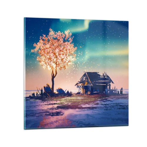 Glastavla - Bild på glas - Naturen är tidlös - 40x40 cm