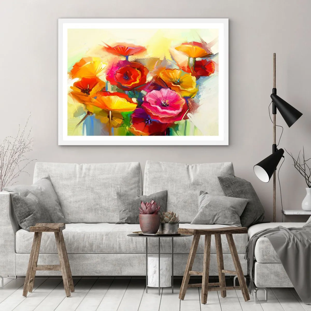 Affisch i vit ram - Inte bara rött - 40x30 cm