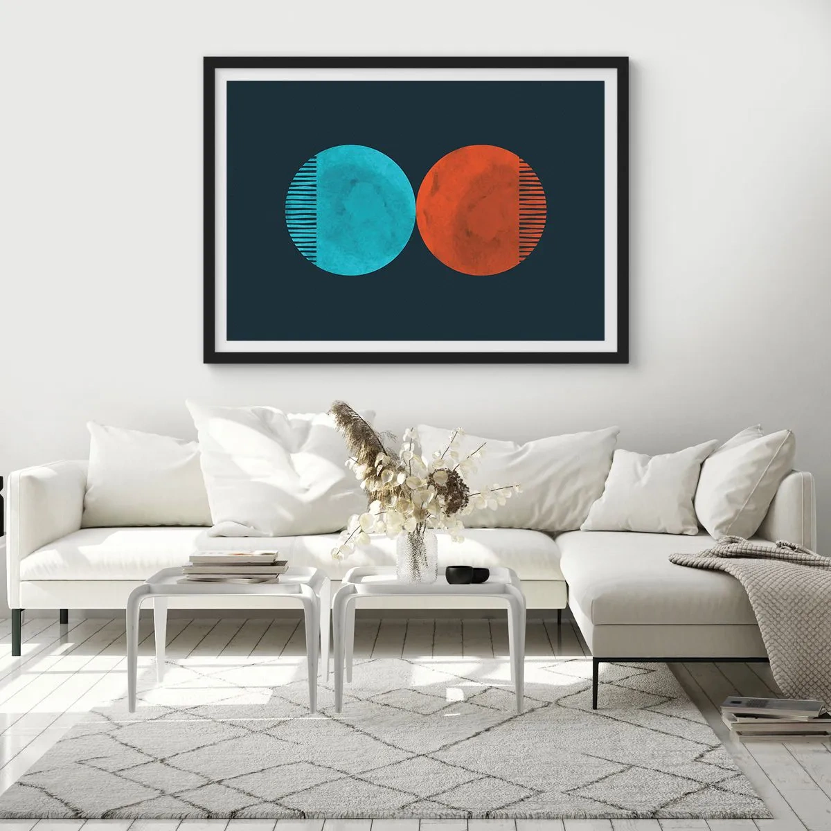 Affisch i svart ram - Endast geometri? - 91x61 cm