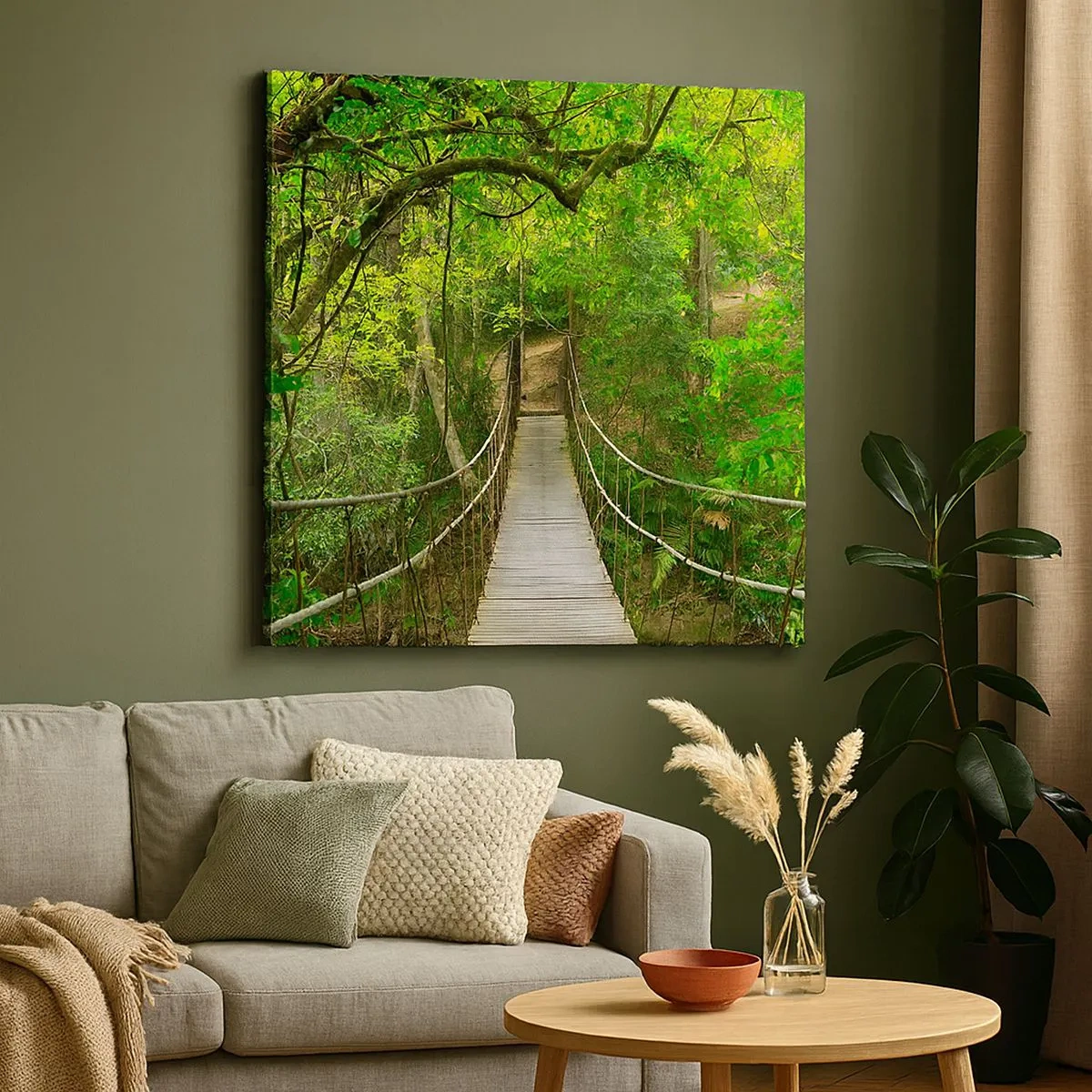 Canvastavla - Bild på duk - Ty trädgården är full av klätterväxter - 30x30 cm