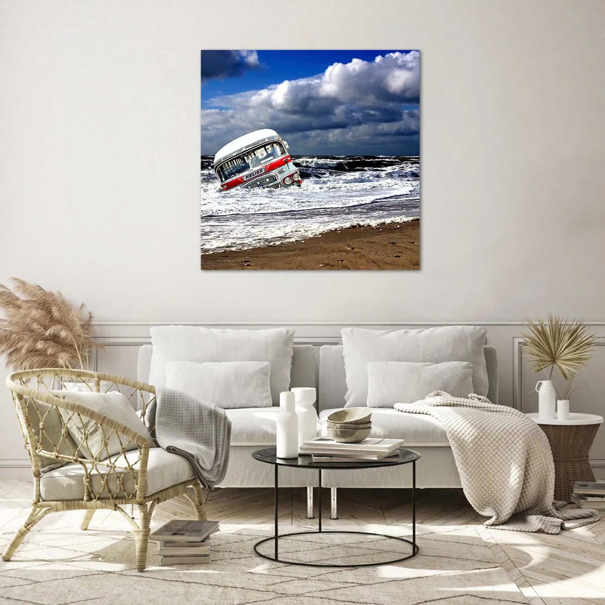 Glastavla - Bild på glas - Förvånad? - 40x40 cm