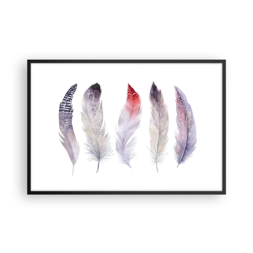 Affisch i svart ram - Fin som färgrik dimma - 91x61 cm