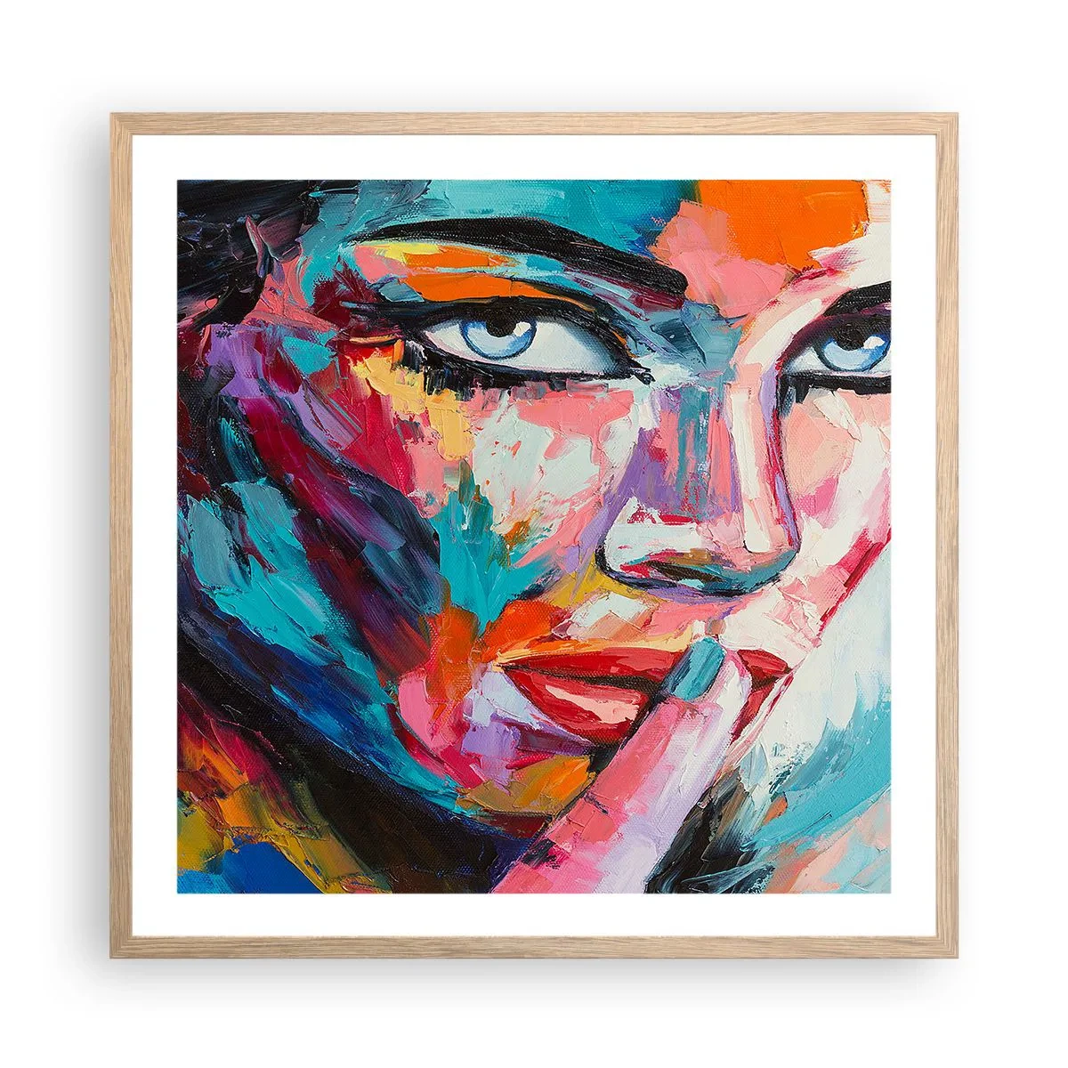 Affisch i ram av ljusek - Vår första hemlighet - 60x60 cm