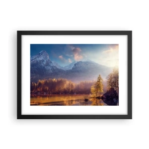 Affisch i svart ram - I berg och dalar - 40x30 cm