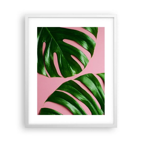 Affisch i vit ram - Grön rendez-vous - 40x50 cm