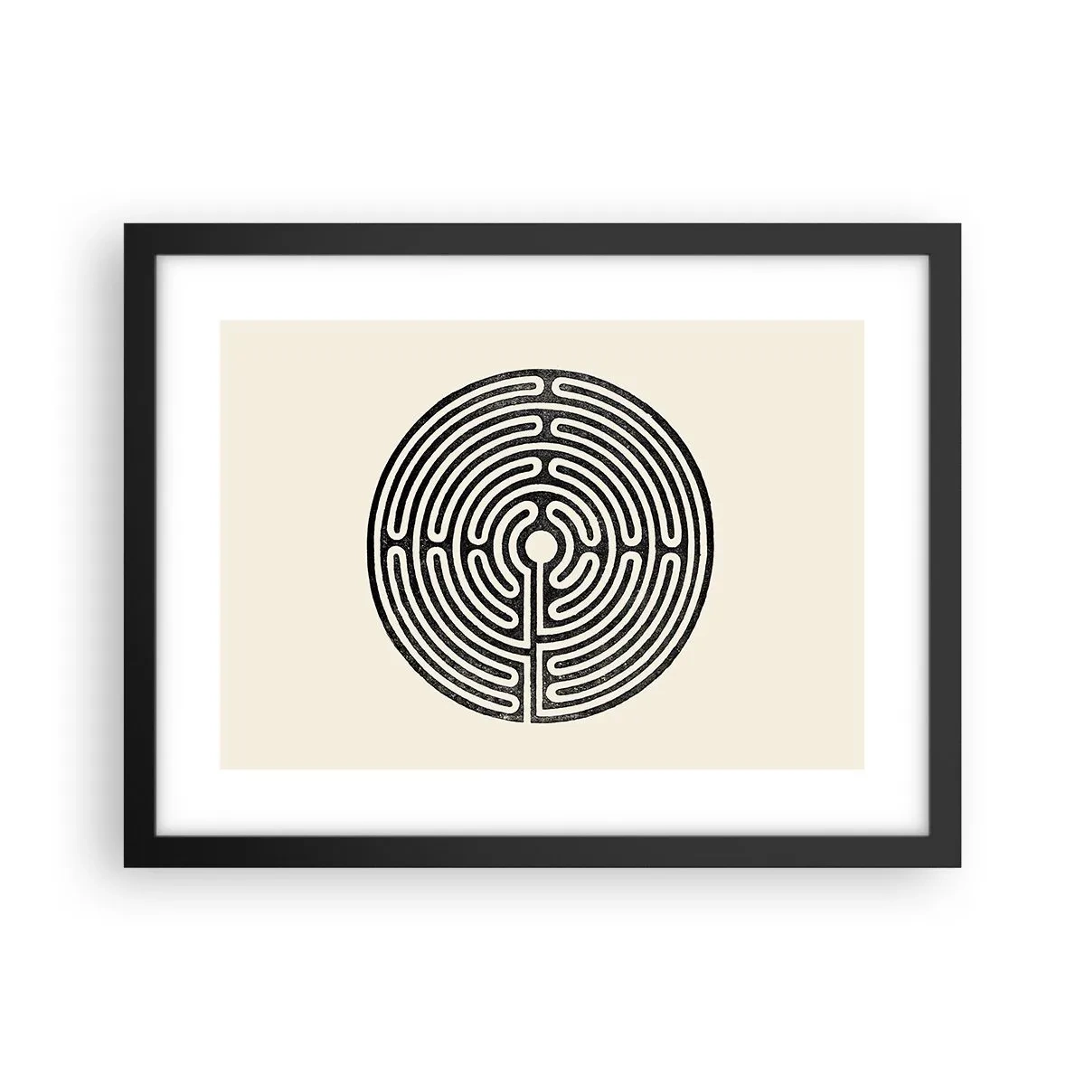 Affisch i svart ram - Mystisk ordning - 40x30 cm