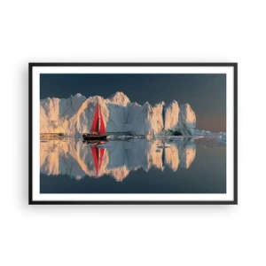 Affisch i svart ram - I världens ände - 91x61 cm