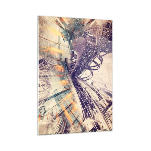 Glastavla - Bild på glas - Med hög fart - 50x70 cm
