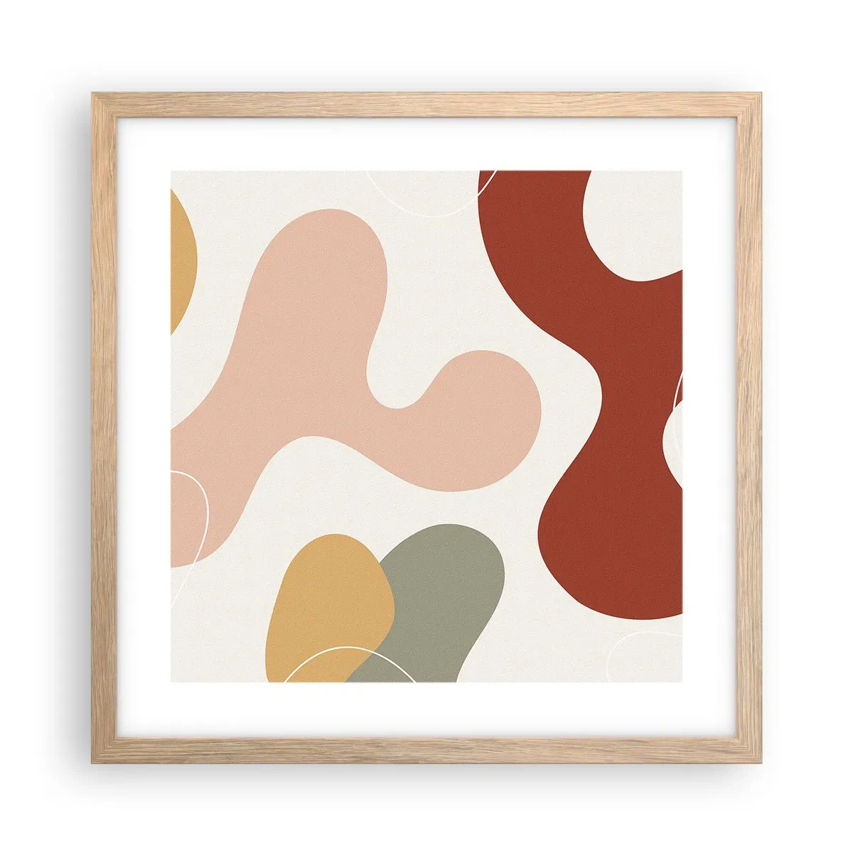 Affisch i ram av ljusek - Ornamental zig-zack? - 40x40 cm