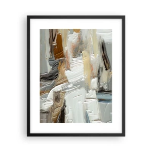 Affisch i svart ram - Färgstarka lager på lager - 40x50 cm