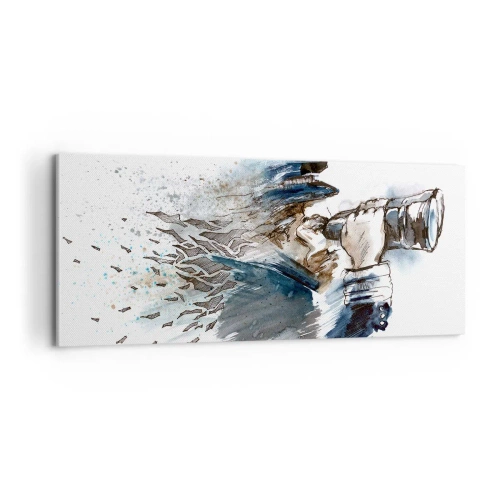 Canvastavla - Bild på duk - Tio i Beauforts skala - 100x40 cm