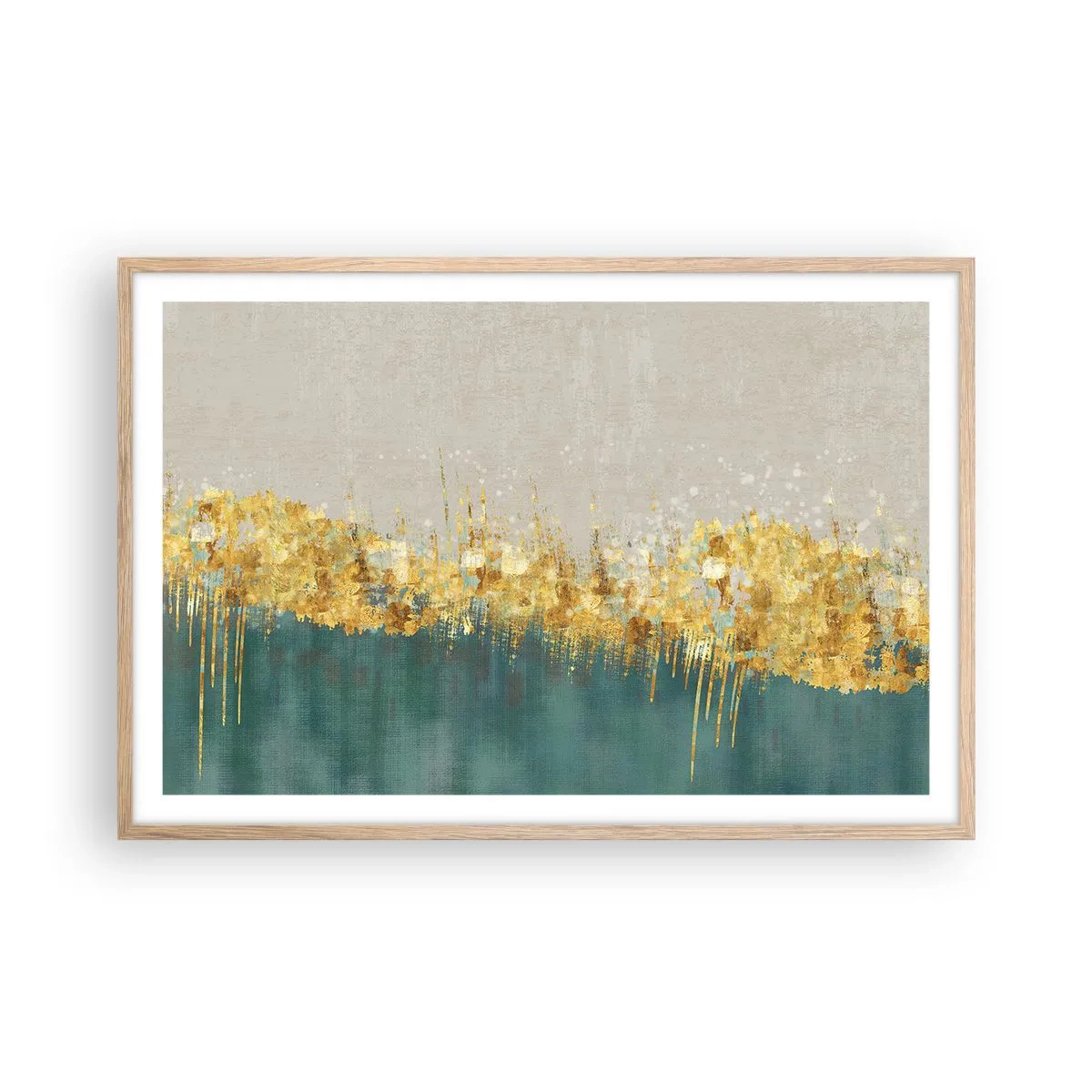 Affisch i ram av ljusek - Den gyllene gränsen - 91x61 cm