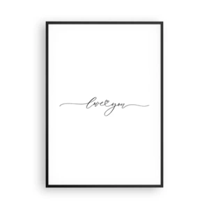 Affisch i svart ram - Svart på vitt - 70x100 cm