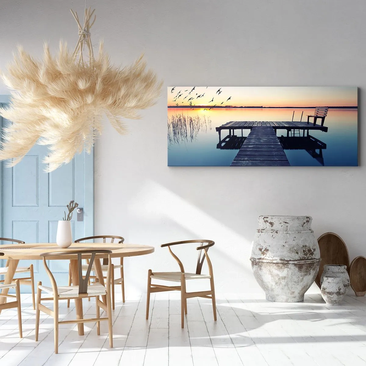 Canvastavla - Bild på duk - Det var en bra dag - 100x40 cm