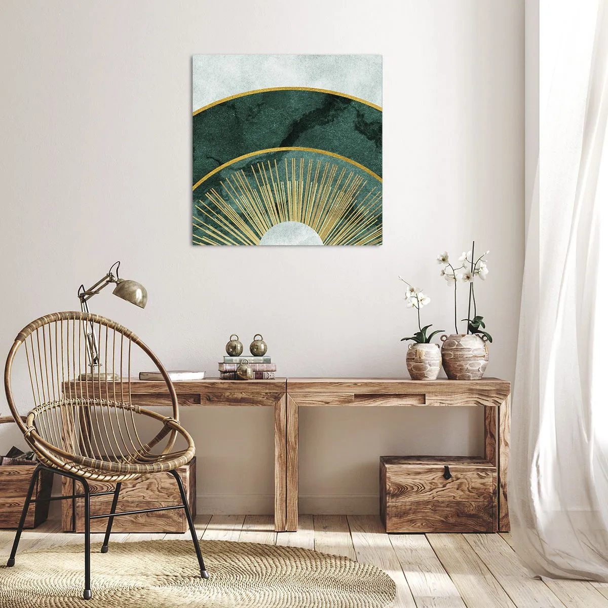 Canvastavla - Bild på duk - Ett annorlunda solsystem - 30x30 cm